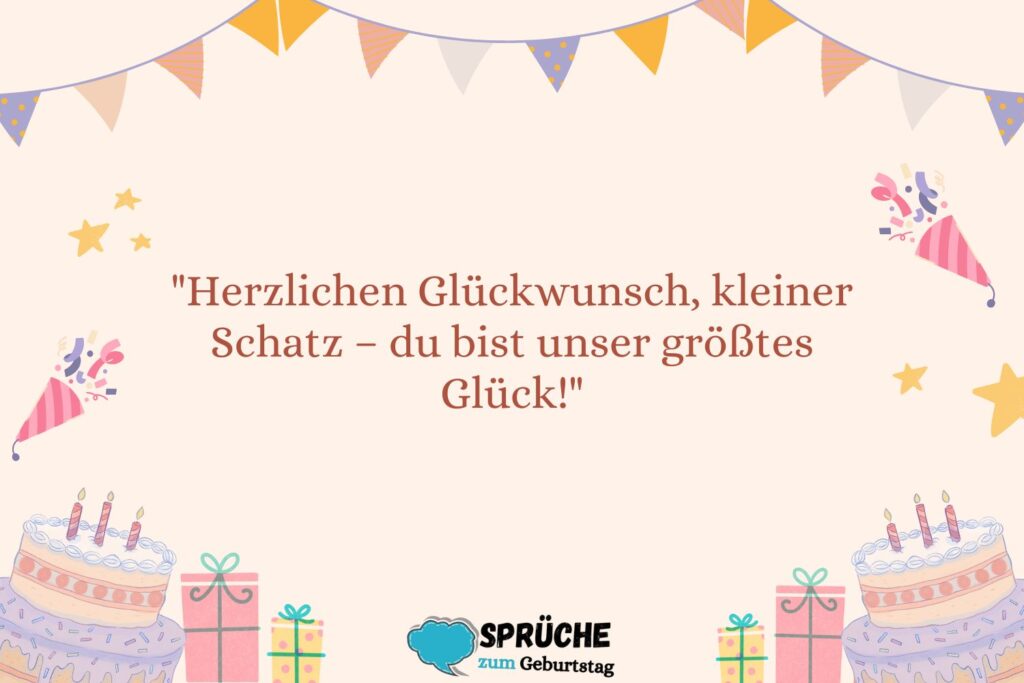  Herzliche Wünsche für den 1. Geburtstag