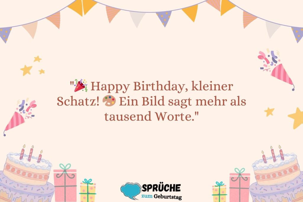 Glückwünsche zum 1. Geburtstag mit Bildern und Cliparts