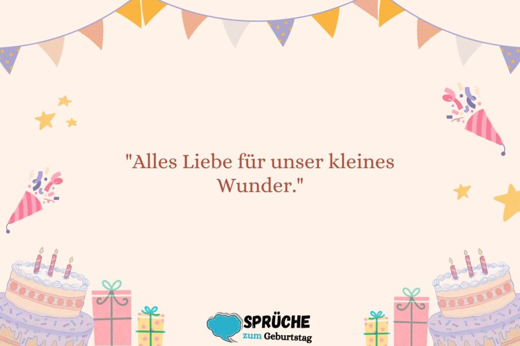  Glückwünsche zum 1. Geburtstag kurz und knackig