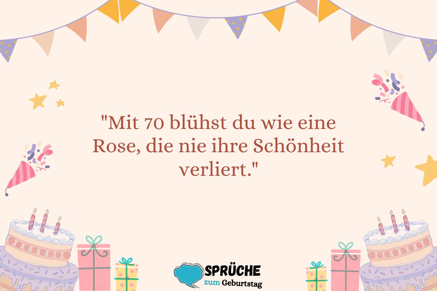 Sprüche zum 70. Geburtstag Die schönsten Worte für einen besonderen
