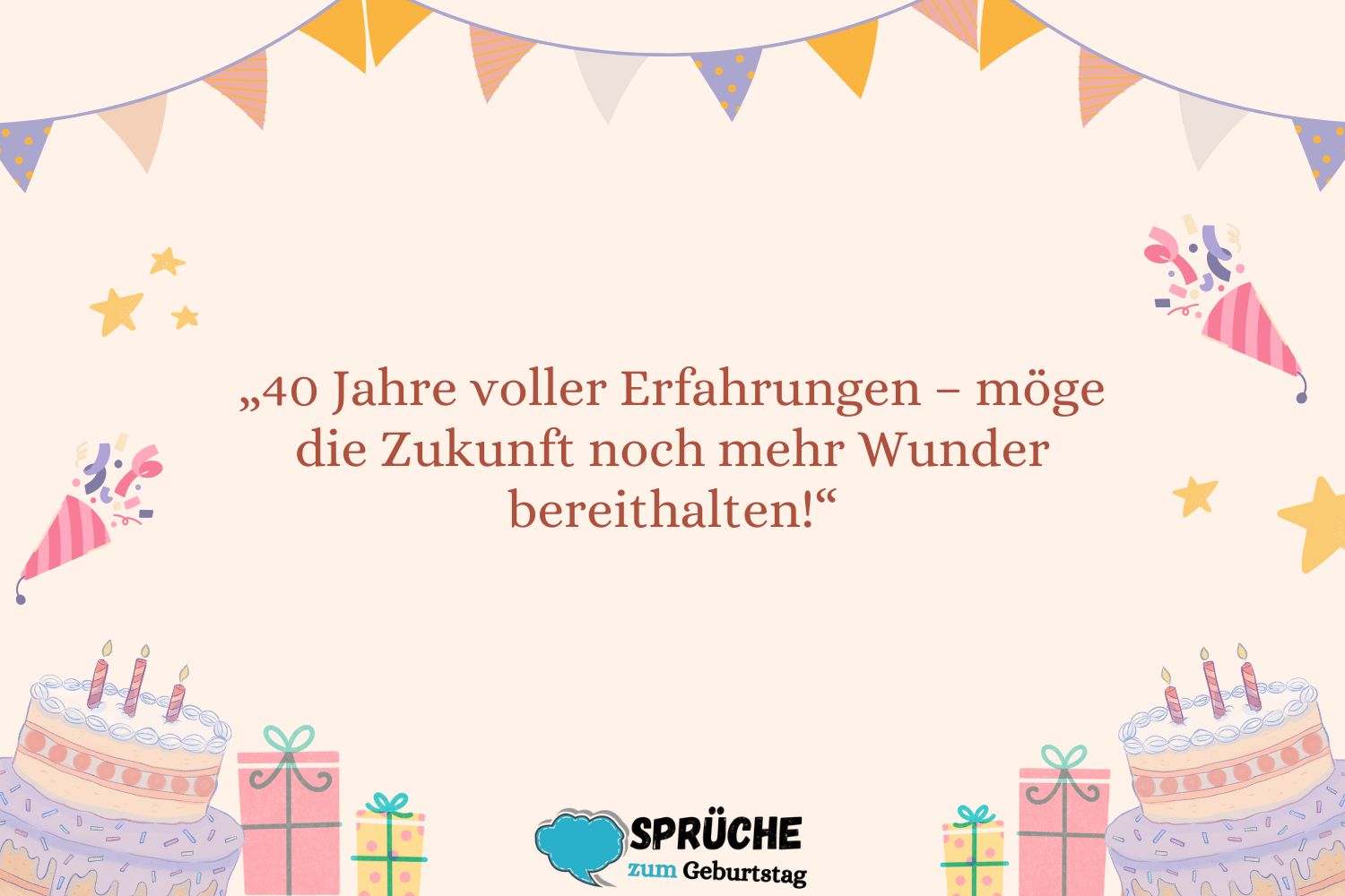 Sprüche zum 40. Geburtstag Inspiration und Ideen für jeden Anlass