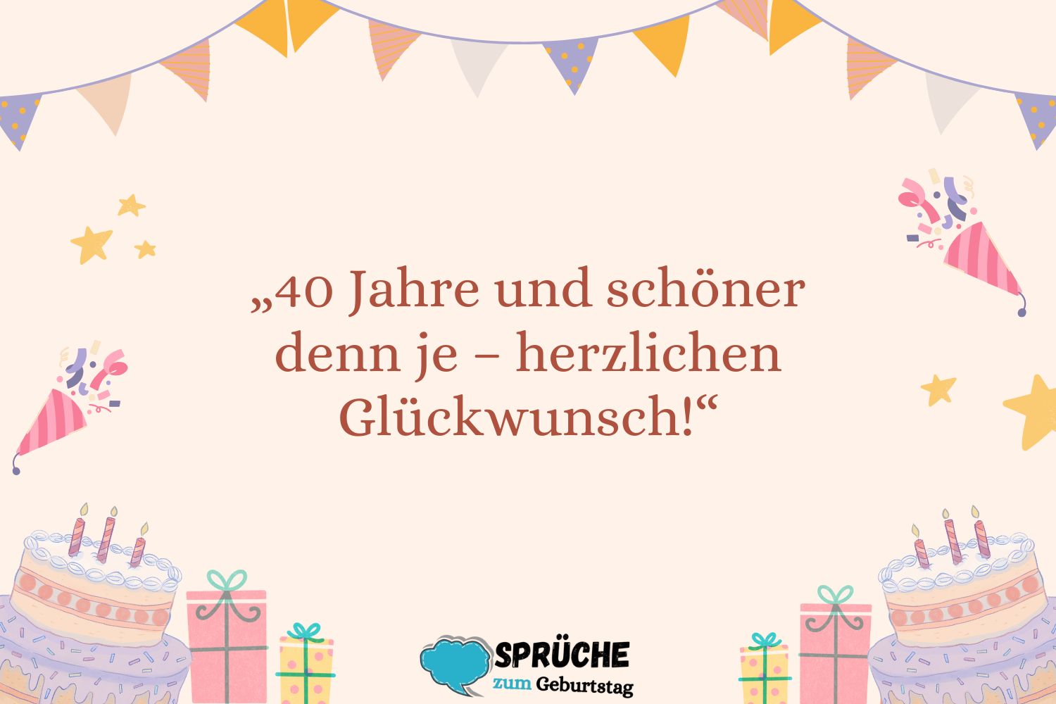 Sprüche zum 40. Geburtstag Inspiration und Ideen für jeden Anlass