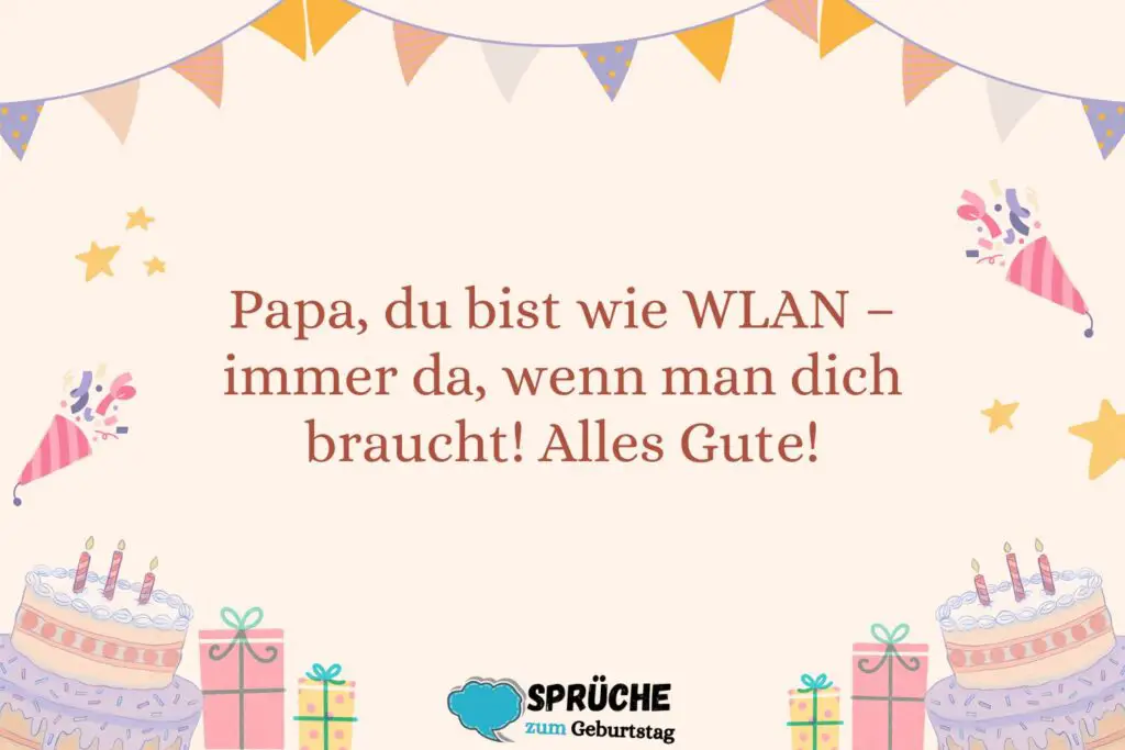 Geburtstagswünsche für Papa mit Humor