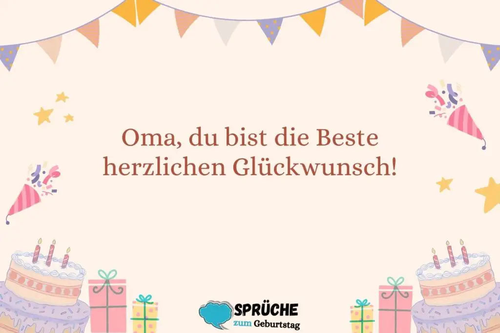 Kurze Geburtstagswünsche für Oma